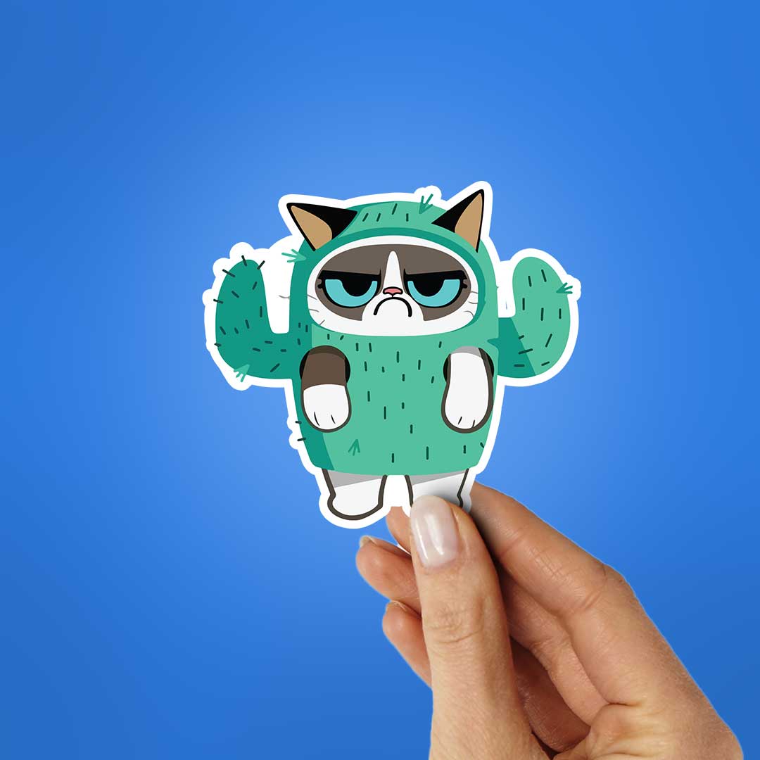 Cactus Cat Sticker