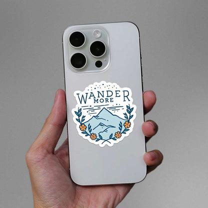 Wander More Sticker