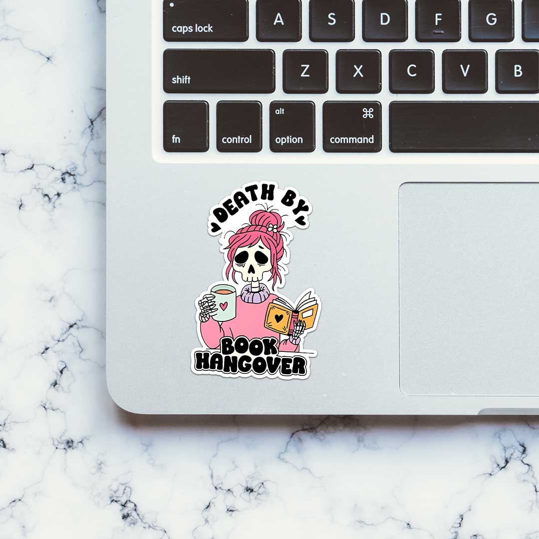 Death By Book Hangover Sticker