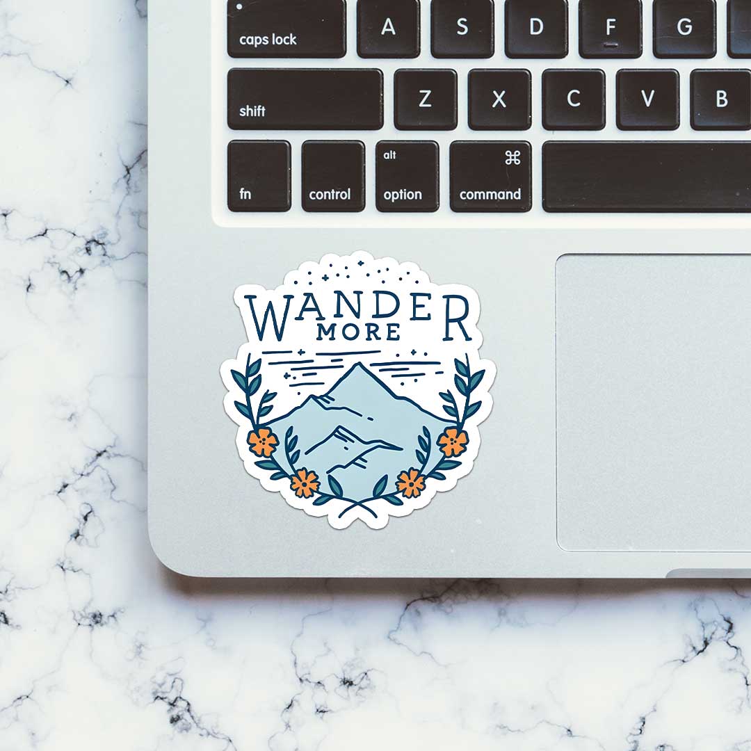 Wander More Sticker