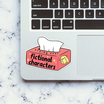 Crying Over Fictional Characters Sticker