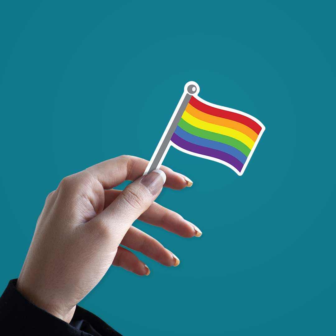 LGBTQ Flag sticker | STICK IT UP