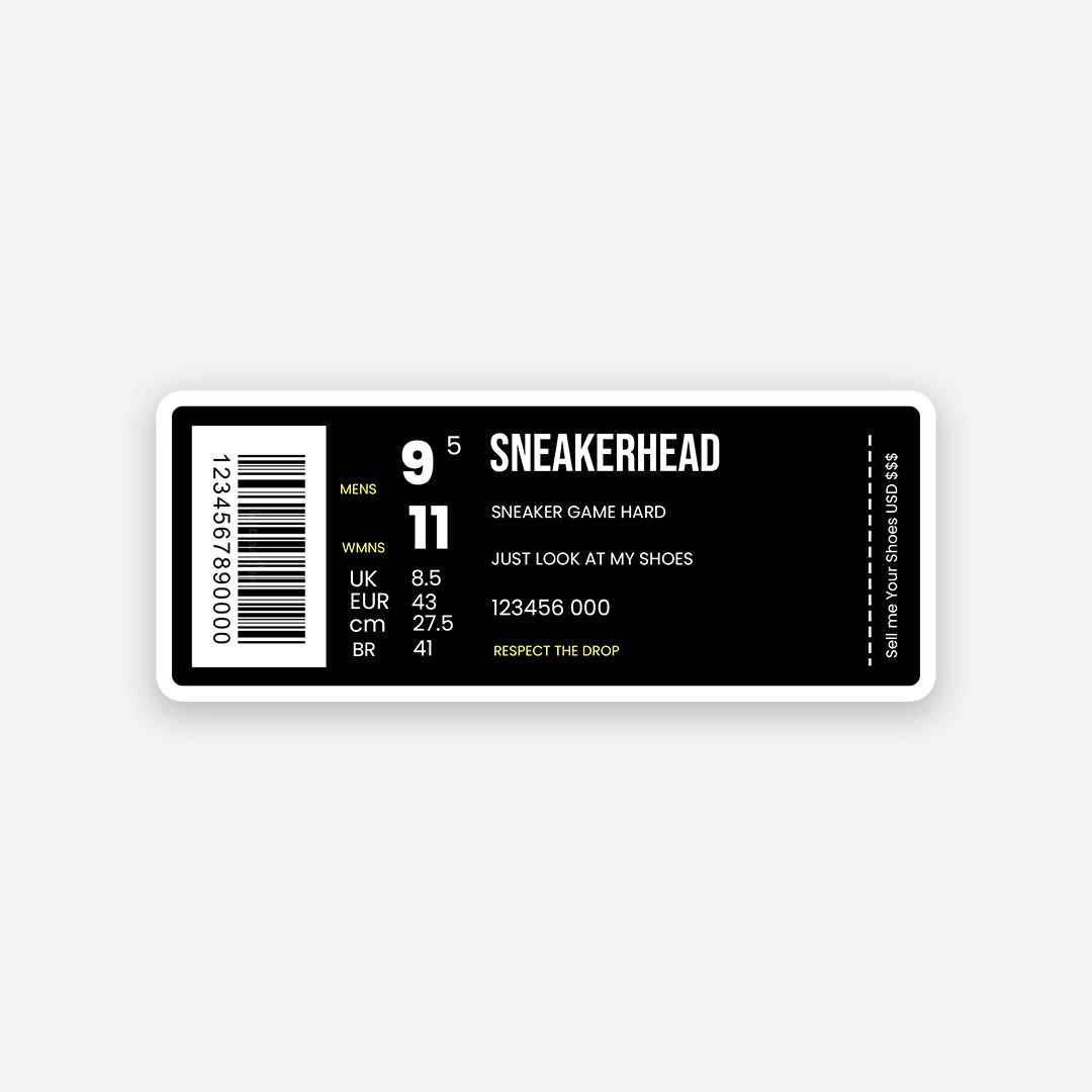 Sneakerhead Barcode sticker | STICK IT UP