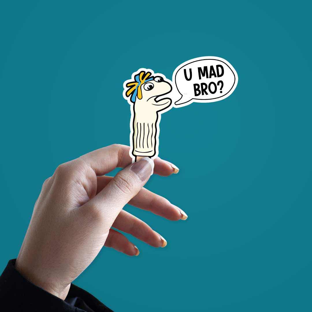 You mad bro? sticker | STICK IT UP