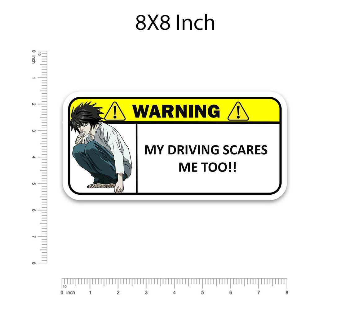 Warning!! My driving scares me too Bumper Sticker | STICK IT UP