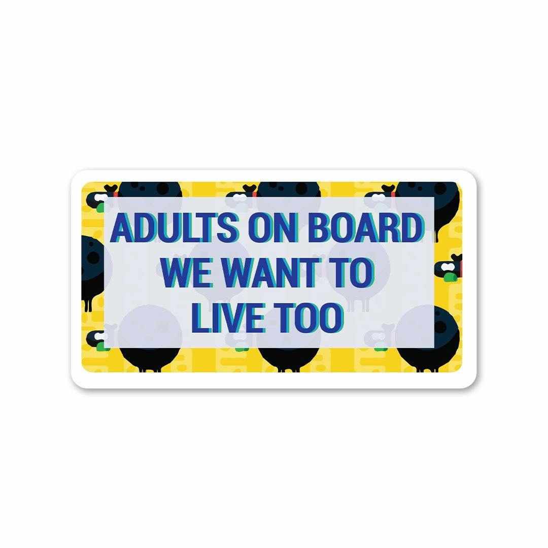 Adults on board Sticker | STICK IT UP