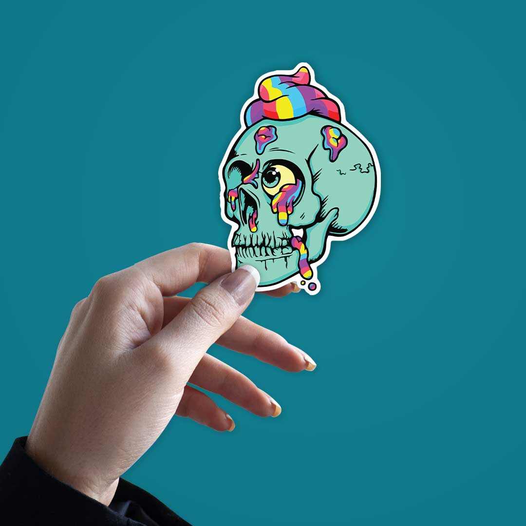 Rainbow Skull Sticker | STICK IT UP