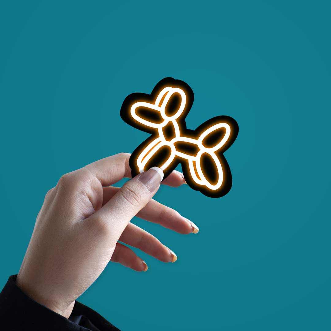 Neon Balloon dog Sticker | STICK IT UP