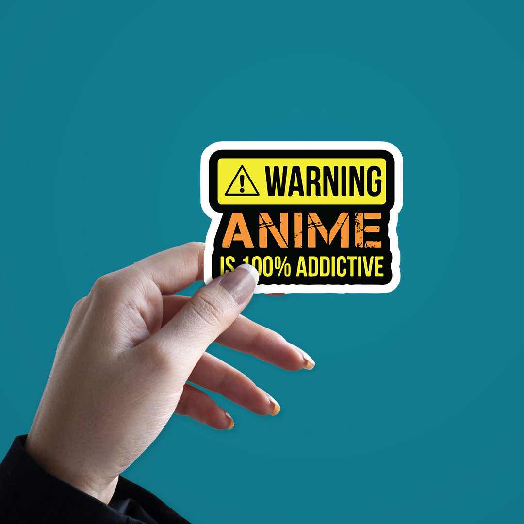 Anime Clean Warning Sticker - Etsy