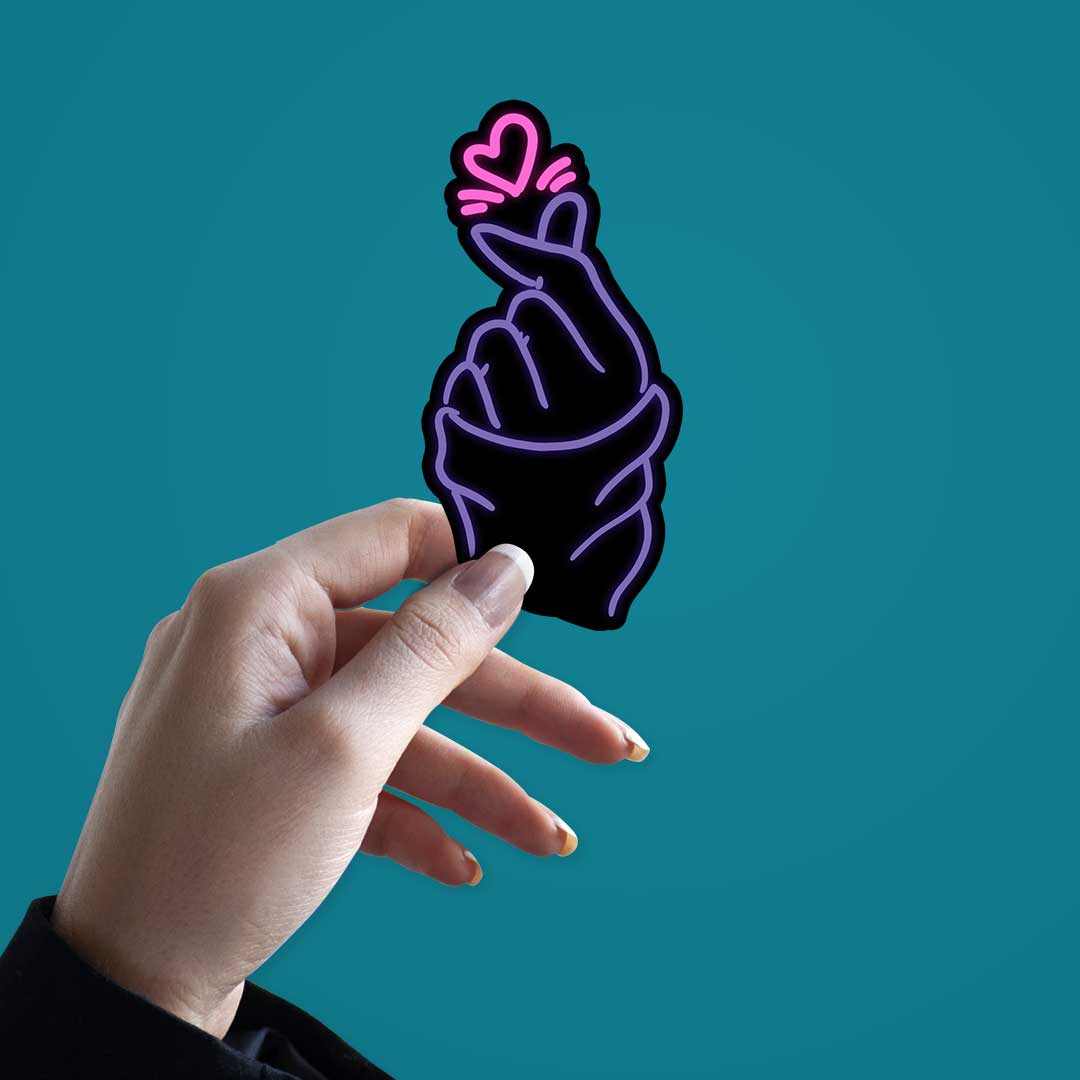 Neon Oppa Saranghae Sticker | STICK IT UP