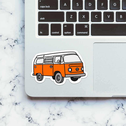 Orange Mini Bus Sticker | STICK IT UP