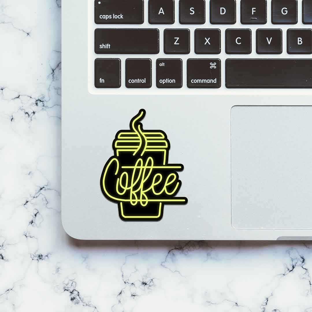 Neon Coffee Sticker | STICK IT UP