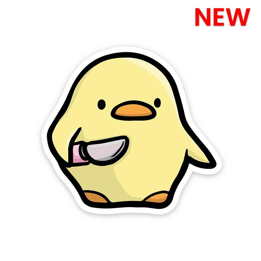 Duck With Knife Sticker – STICK IT UP