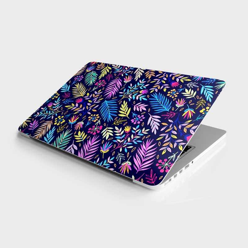 Vibrant Plant Pattern Laptop Skin | STICK IT UP