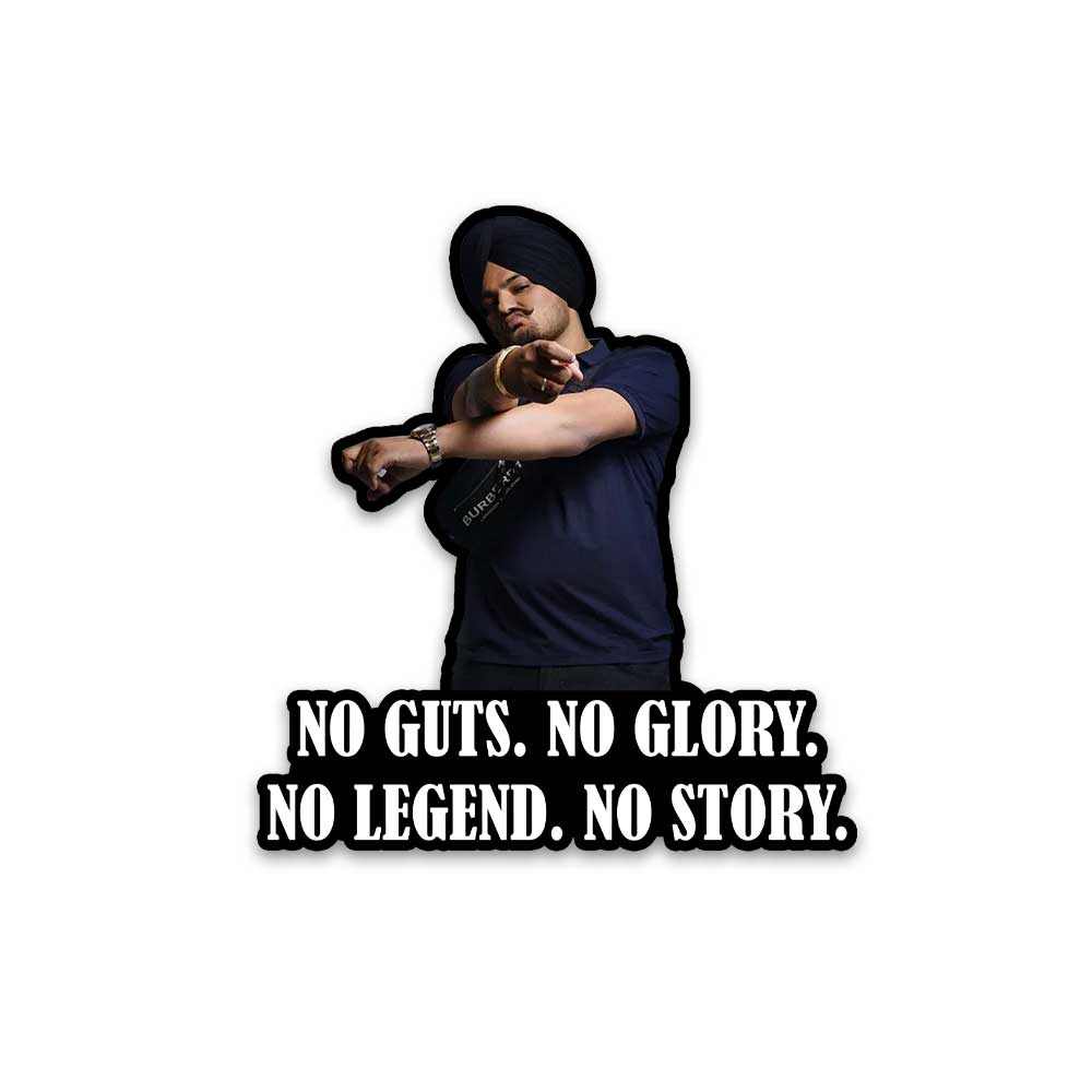 Sidhu Moosewala No Guts No Glory Bumper Sticker | STICK IT UP