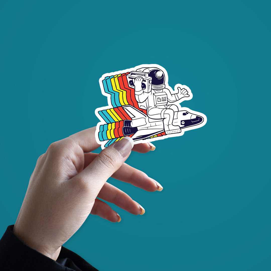 Spaceman Radio Sticker | STICK IT UP